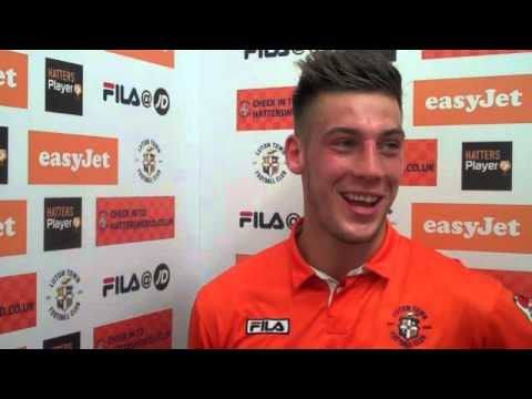 Alex Wall interrupted by Andre Gray #Champions #LutonAreBack