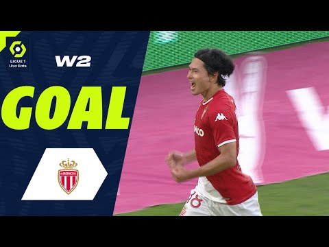 Goal Takumi MINAMINO (36' - ASM) AS MONACO - RC STRASBOURG ALSACE (3-0) 23/24