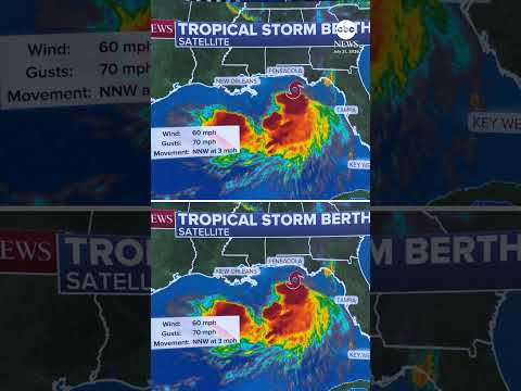 Tropical Storm Bertha strengthening off the Florida coast