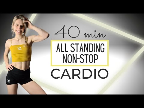 40 MIN CARDIO WORKOUT - NON-STOP AEROBIC NO REPEAT - BURN CALORIES AT HOME - ALL STANDING