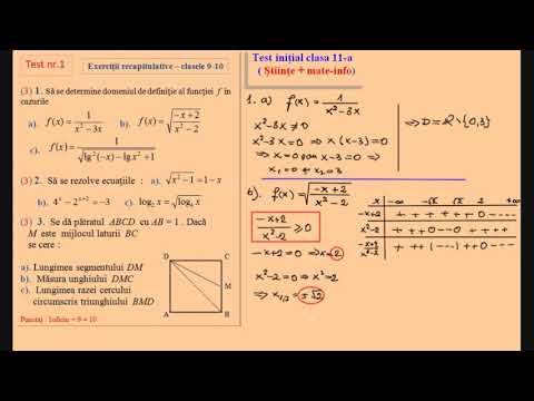 Test initial - Clasa a XI-a Mate-Info
