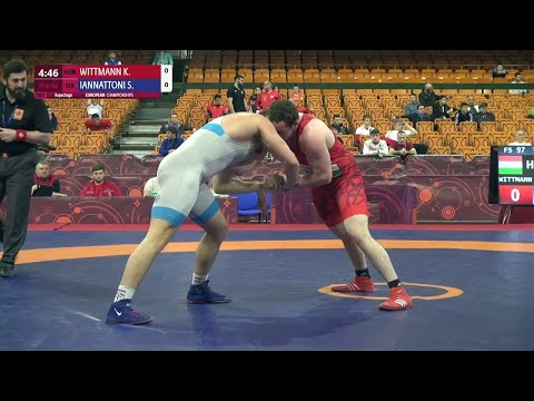 Repechage FS - 97 kg: K. WITTMANN (HUN) v. S. IANNATTONI (ITA)