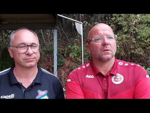 Die Trainer Frank Meeth und Thorsten Wörsdörfer nach dem Spiel Salmrohr gegen Eisbachtal