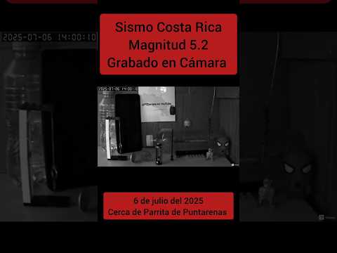 Momento exacto donde ocurrió el sismo de magnitud 5.2 en Parrita de Puntarenas #sismo #temblor