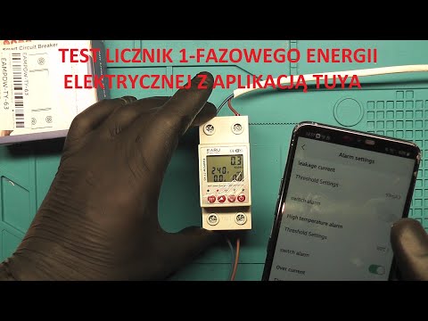 Test licznika elektrycznego 1- fazowego EAMPDW-TY-63  z wifi i aplikacją TUYA