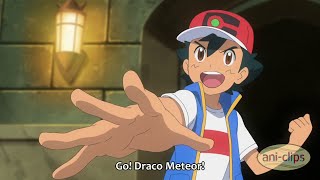 Ash's Dragonite use Draco Meteor - Pokemon Journeys