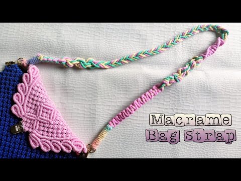 , title : 'DIY Macrame Bag Strap. Tutorial Macrame Bag Strap Kekinian, ide bisnis macrame,'