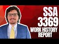 SSA 3369 Work History Report - Full Walkthrough #dallas #texas #socialsecurity