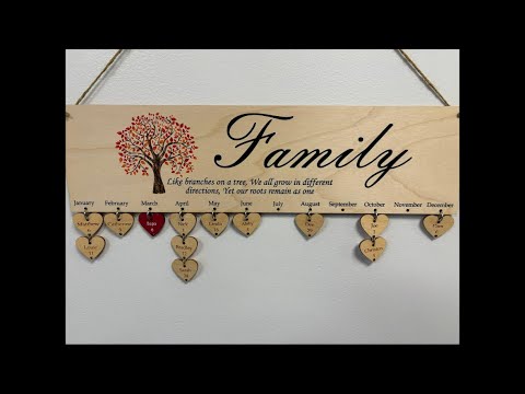 UVprint wood family birthday sign
