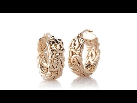 Technibond Byzantine 8mm Hoop Earrings