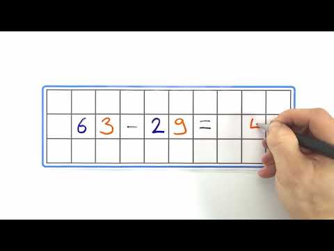 Subtraction with transition to tens with two-digit numbers (ZR 100)