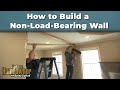 How To Build A Non Load Bearing Wall