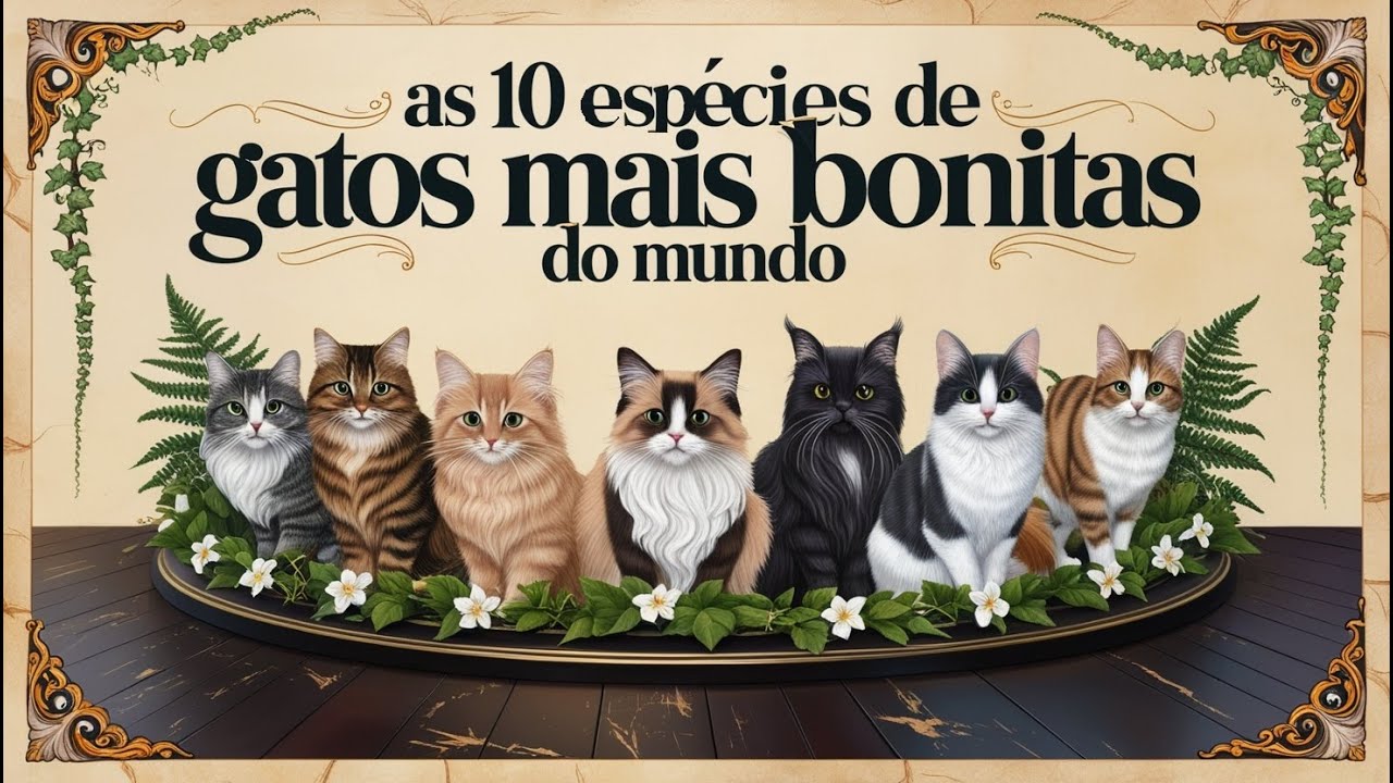 "GATOS" conheçam as 10 espécies de gatos mais bonitas do mundo😍😍