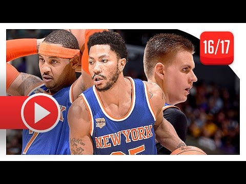 Derrick Rose, Kristaps Porzingis & Carmelo Anthony Highlights vs Lakers (2016.12.11) - MUST WATCH!