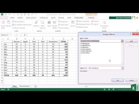 60  Use Of Worksheet Buttons To Trigger Macros