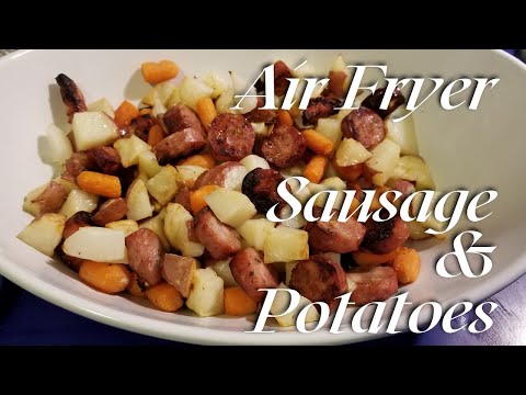 AIR FRYER RECIPES | EASY DINNER | SAUSAGE AND POTATOES | Love Irma