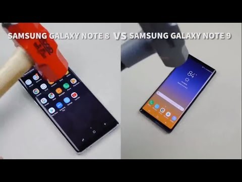 Samsung Galaxy Note 8 VS Samsung Galaxy Note 9 Hammer and Knife Breaking Test