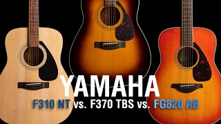 Video thumbnail for Yamaha F310 NT vs. F370 TBS vs. FG820 AB by Public Peace