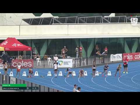 U12 Girls 100m Heat 8: 2022 Commonwealth Bank State Combined Events Championships - Sunday