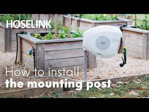 How to Install the Retractable Hose Reel Mounting Post | Hoselink Optional Accessory