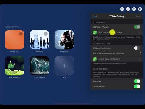 QuickPlan for the iPad - Today Widget