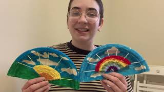 Sunset Paper Plate Weaving