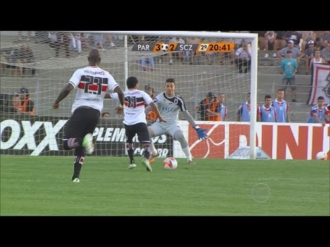 Gol de Lelê, Paraná 3 x 2 Santa Cruz 29/08/2015, Brasileiro Série B 2015