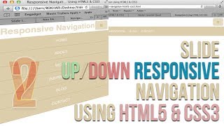 How to Create Slide Up Down Responsive Navigation Using HTML5 & CSS3