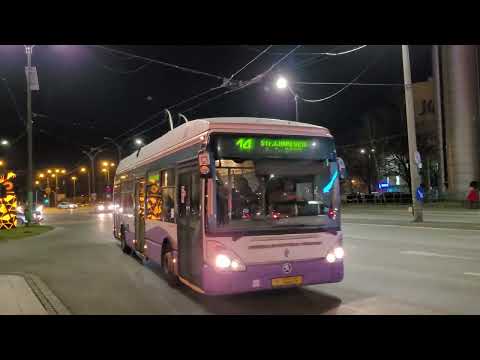Timişoara: Calea Aradului (Iulius Town). Trolleybuses nr. 27, 20
