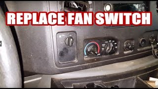 Ford Van Blower fan switch Replacement how to replace knob E150 E250 E350 ford econoline