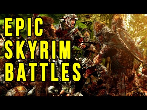 ALL OF THE GREATEST BATTLES IN SKYRIM!