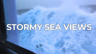 Watch a Real Ocean Storm from a Cruise Cabin | Calming Sea Movement (50 Min)