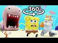 VR 360 SpongeBob Sandy VS The WORM Parody