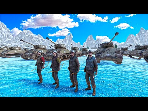 Super Archer's & Modern Soldiers Force vs 4 million Spartan !!  Ultimate Epic Battle Simulator 2