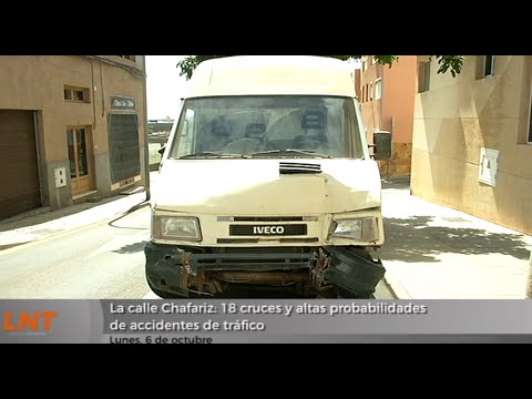La calle Chafariz: 18 cruces y altas probabilidades de accidentes de tráfico