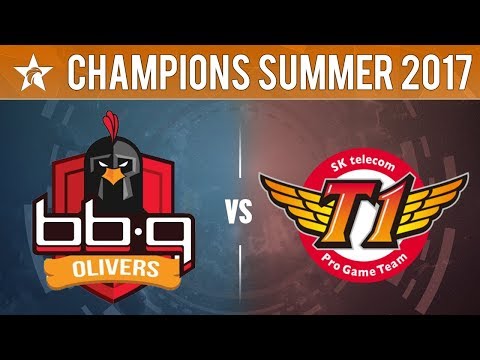 BBQ vs SKT LCK SUMMER Highlight full time - bbq OLIVERS vs SK telecom T1