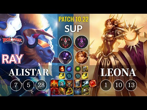 KT Ray Alistar vs Leona Sup - KR Patch 10.22