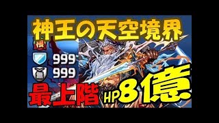 【パズドラ】神王の天空境界 最上階 安定ノーコン‼【ボスワンパン】