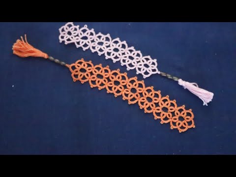 # shuttle Tatting # simple bookmark pattern for beginners || In Tamil || Thread and Needle
