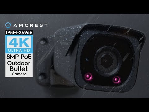4K Amcrest PoE IP Security Outdoor Bullet Camera Feature Highlights (Model: IP8M-2496E)