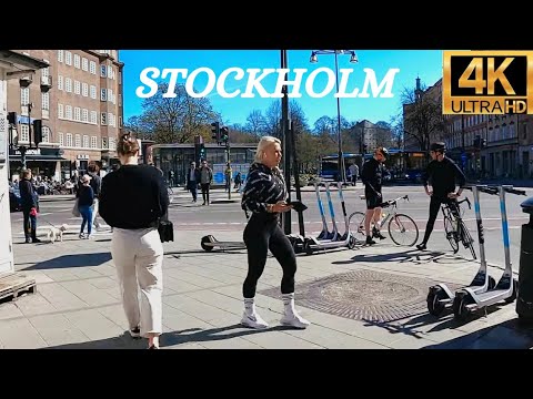Stockholm (S:t Eriksplan) - 4K - Spring - Walking Tour - Sweden