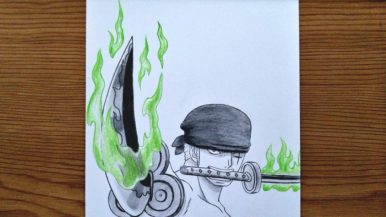 How To Draw Roronoa Zoro King Of Hell Mode || Anime Pencil Drawing