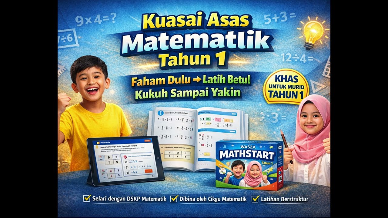LATIHAN MATEMATIK TAHUN 1 LENGKAP | WASZA MATHSTART