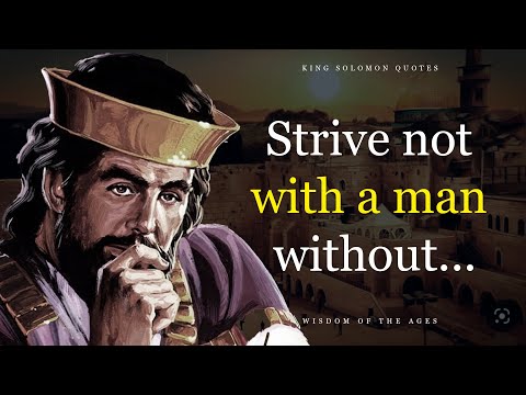 Solomons Words For The Wise