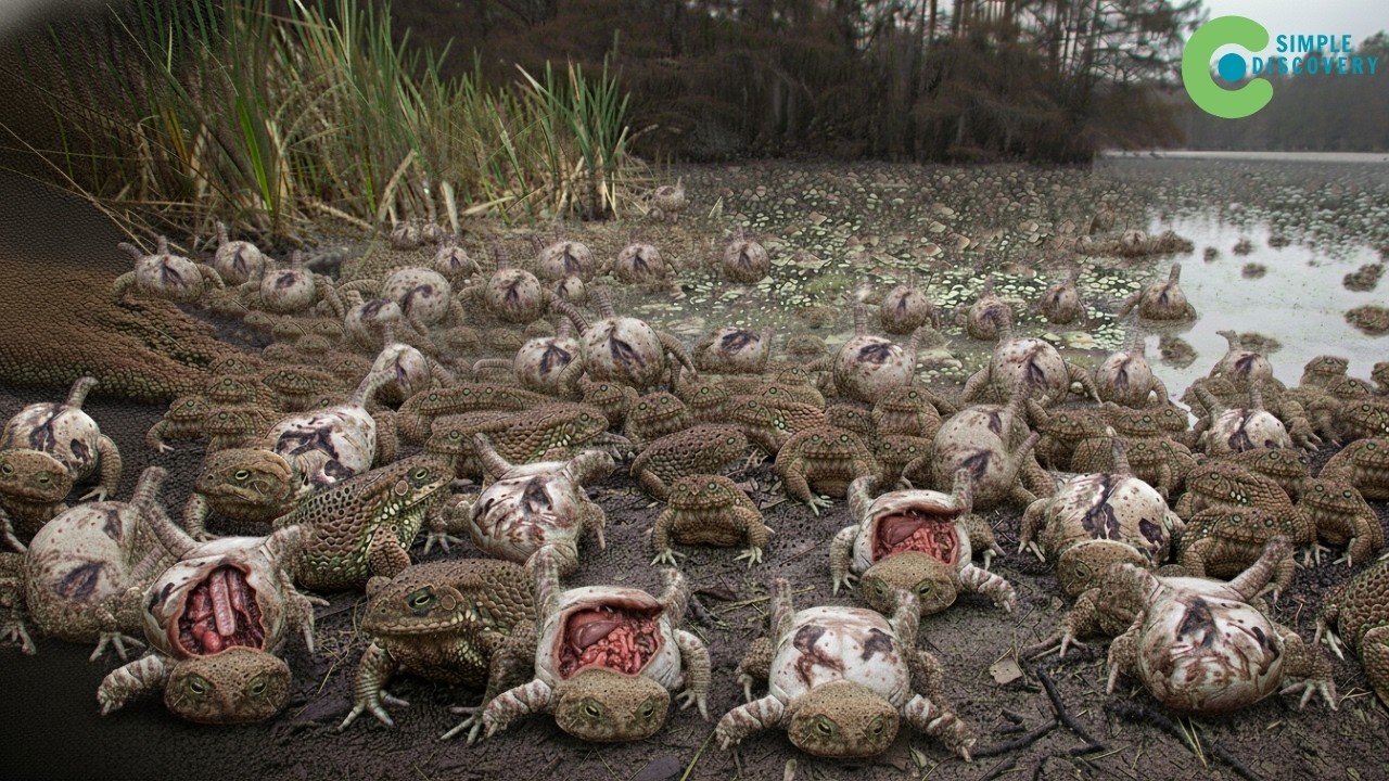 This Is Why CANE TOAD CARCASSES In Australia Have THEIR BELLIES SLIT OPEN