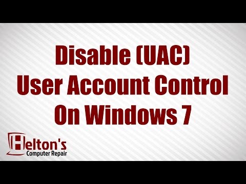 How to Disable (UAC) User Account Control on Windows 7
