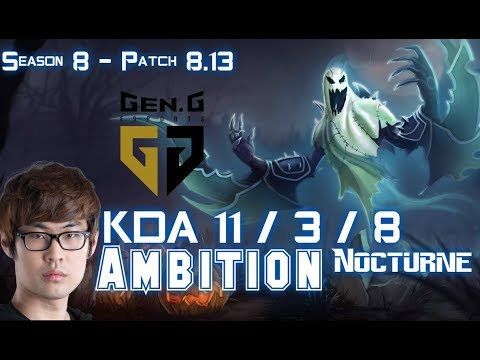 GEN Ambition NOCTURNE vs GRAVES Jungle - Patch 8.13 KR Ranked