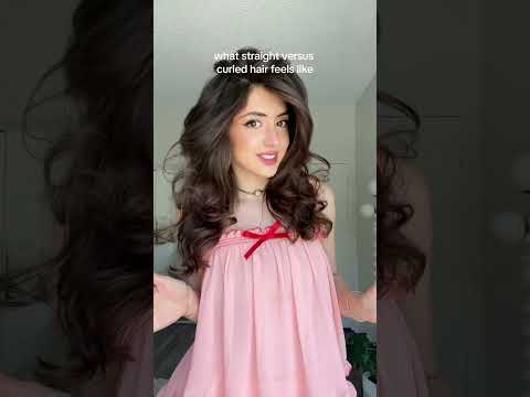 What straight versus curly hair feels like: