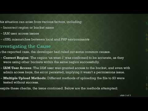 Resolving the PutObject Error When Uploading Files to S3 Using Laravel
