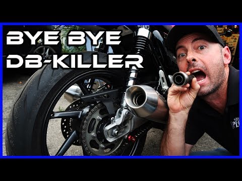 Triumph Speed Twin Vance and Hines baffle removal dB killer test